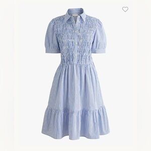 J. Crew Blue and White Striped Midi Dress. NWT XXS